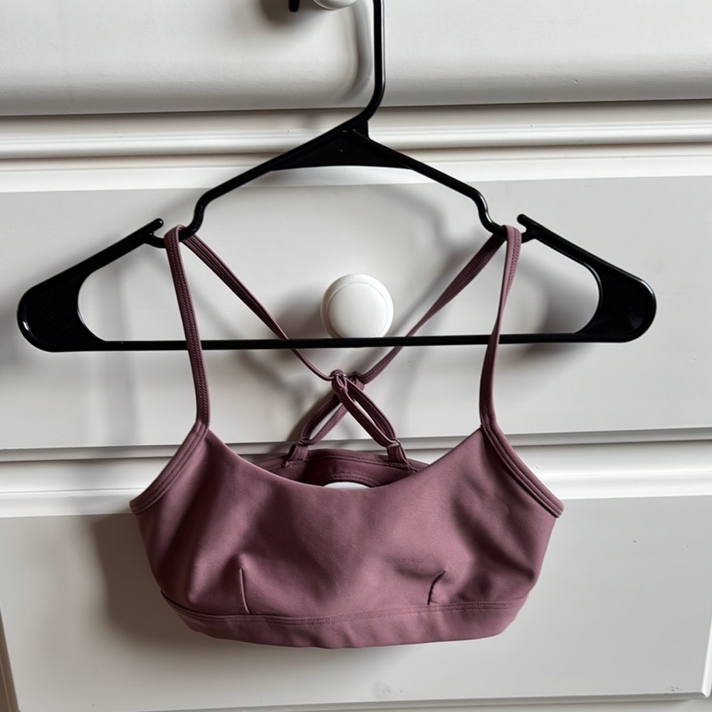 ALO Yoga Pink Tank Top with Crossed Straps